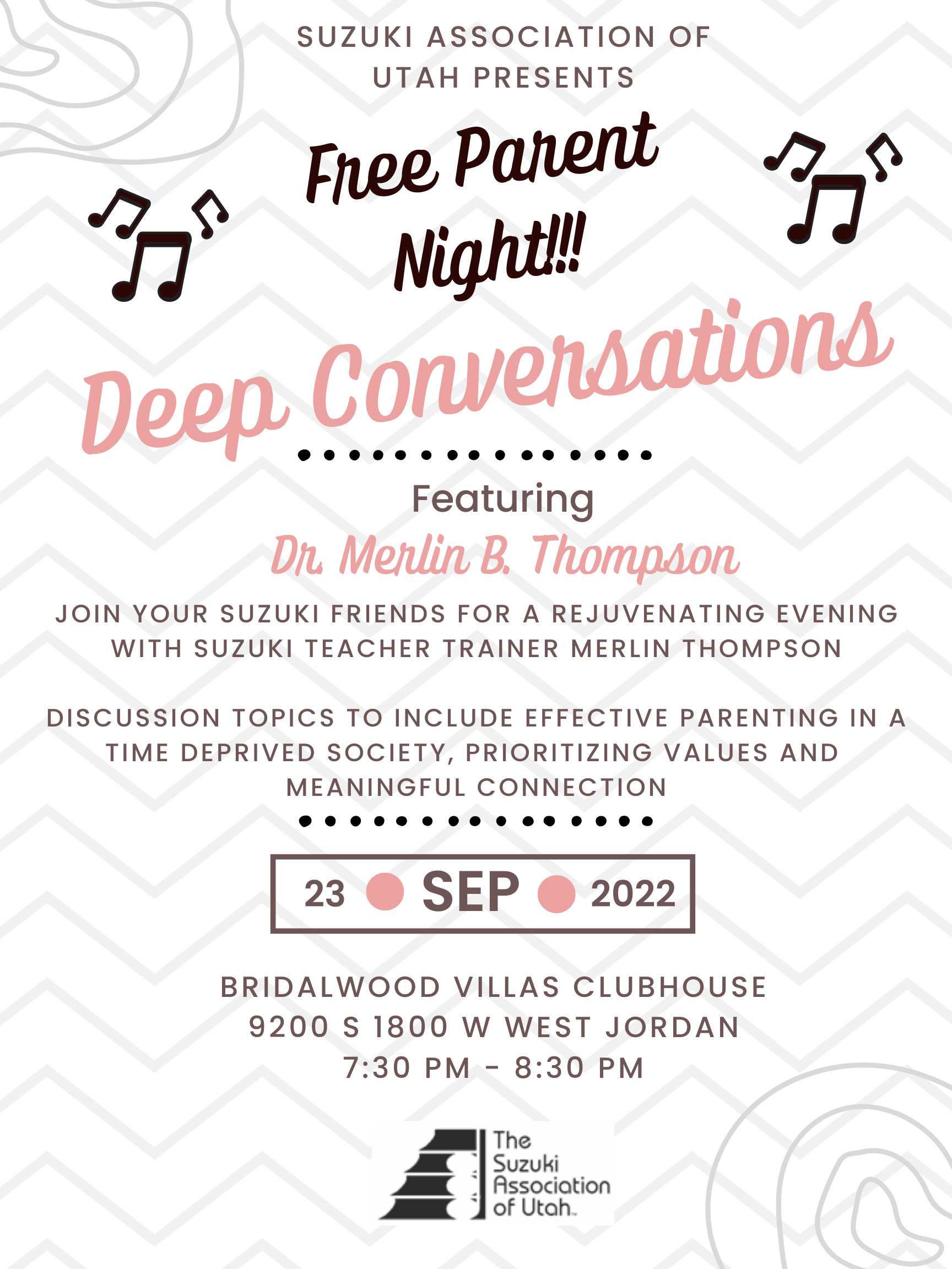 Free Parent Night: "Deep Conversations" with Dr. Merlin B. Thompson